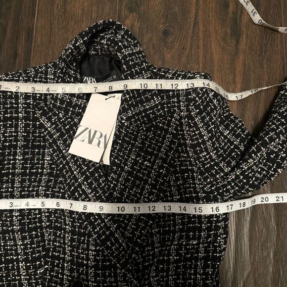 NEW Zara plaid tweed blazer - Picture 11 of 13